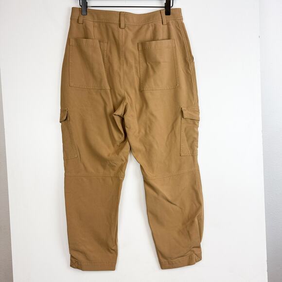 Banana Republic Slim Refined Stretch Cargo Pants Ankle Tan High Rise - Size 10 - Picture 5 of 11